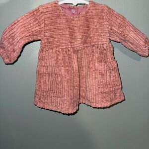 Petit Indi Pink Corduroy Baby Dress